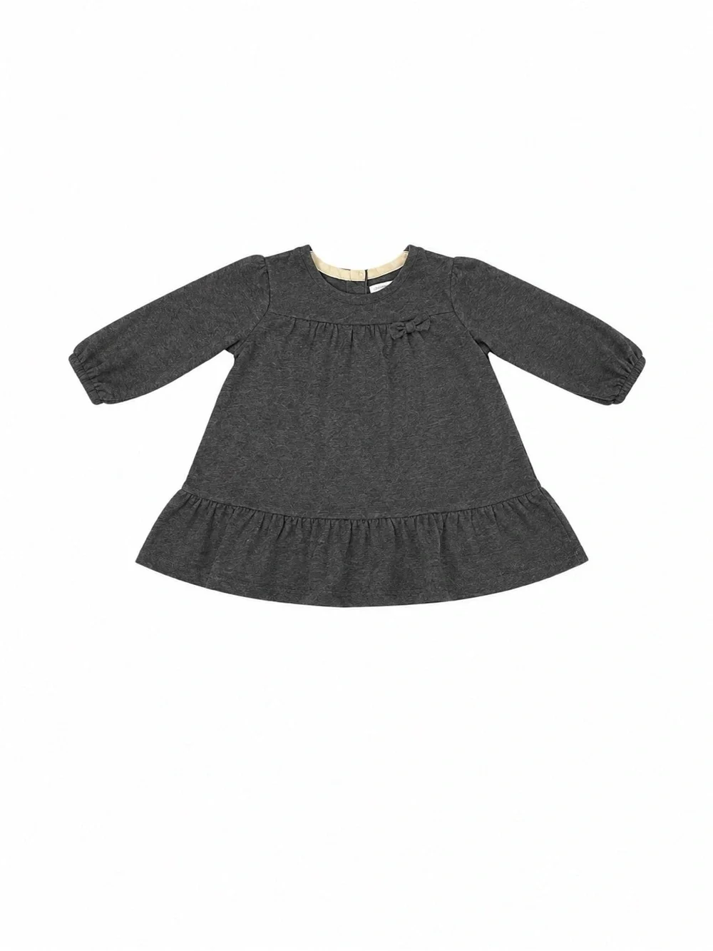 Burberry London Baby Button Up Iconic Nova Check Ruffle Long Sleeve Dress